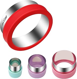ALLTOP Round Cookie Cutter Set &ndash; 4 Different Sizes of Stainless Steel Biscuit Cutters for Baking, Donut, English Muffin, and More