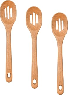 OXO Good Grips Large Wooden Slotted Spoon, Beech (Pack of 3)