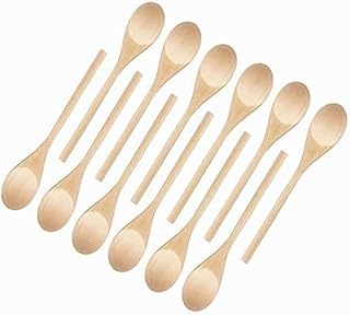 Kitchen Wooden Spoons Mixing Baking Serving Utensils Puppets 10 In - 12 Pack