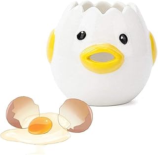 Egg Separator, Yellow, Ceramic, 3x3 Inches, 4.3 OZ