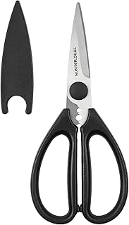 Kitchen Scissors for Food, HUNTER.DUAL Heavy Duty Come Apart Poultry Shears for Cooking, All Purpose for Cutting Chicken, Meat, Fish & Vegetables (Black, 8.26 Inch)