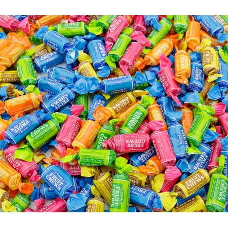 TOOTSIE ROLL FRUIT CHEWS Candy 1 lb - Bulk Candies Bag, Soft Fruity Candy, 5 Assorted Flavors, Gluten & Peanut Free, Individually Wrapped (68 Pieces)
