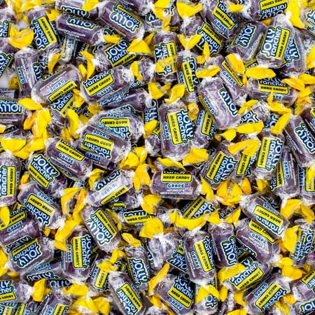 Jolly Rancher Grape Hard Candy - 1 LB, Bulk Individually Wrapped Candy, Resealable Bag - 1 Pound (16 Oz)