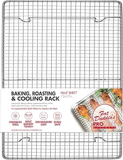 Fat Daddio's CR-HALF Stainless Steel Cooling & Baking Rack, 12 x 17 Inch