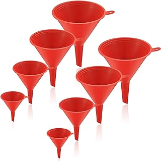 8 Pcs Plastic Funnel Set Wide Mouth Multipurpose Oil Filling Tool | Kitchen Laboratory Garage Car Liquids Oil Dry Goods Bottles Container