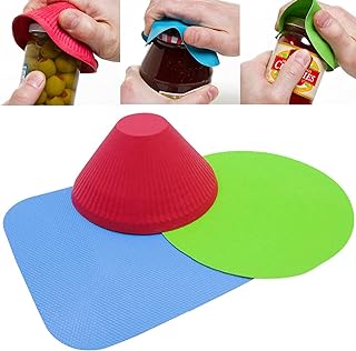 Jar Opener Gripper Pads, for Seniors with Weak Hands,Rubber,3 Pack | Jar Opener Gripper Pads,Rubber,3 Pack,Reusable,Jars and Lids