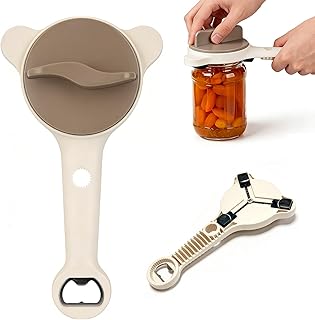 Jar Opener for Seniors Non-Slip Multi Lid Opener | Opens jars, bottles and lids with less effort Adjustable design fits multiple lid sizes Ideal for seniors and weak hands