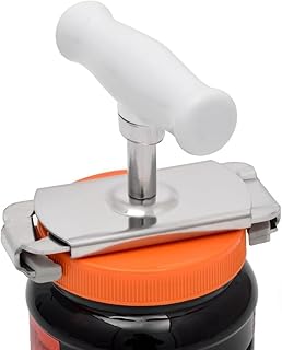 Kichwit Jar Opener for Weak Hands | Stainless Steel Jar Bottle Opener for Seniors with Arthritis, Plastic Handle