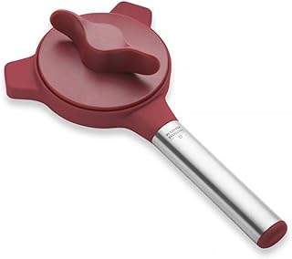 Kuhn Rikon Strain-Free Gripper Opener for Jars and Bottles, 8.75 x 4.25 x 2 inches, Red and Silver