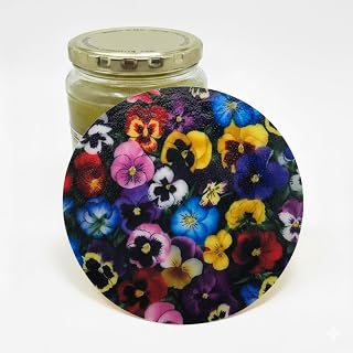Andreas Silicone Jar Opener, Pansies &ndash; 6.25" Non-Slip Lid Gripper & Garlic Peeler, Dishwasher Safe, Multi-Use, Durable Silicone & Fabric, Made in the USA, JO-14