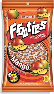 Tootsie Roll Frooties Mango Chewy Candy, 360 Count, 38.8oz Bag | Individually Wrapped, Bulk Treats, Peanut Free, Kosher, Gluten Free