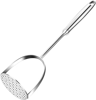 Potato Masher,Stainless Steel Mashed Potatoes Masher with Long Handle for Beans,Avocado,Fruit,Vegetables.One Piece Construction Heavy Duty Masher Kitchen Tool