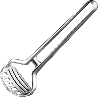 QAP Stainless Steel Heavy Duty Potato Masher Avocado Smasher | Seamless one-piece build, Effortless quick press, Rustproof culinary grade, Dishwasher safe kitchen aid
