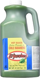 EL YUCATECO Green Habanero Hot Sauce 68 oz (Half Gallon) &ndash; Authentic Mexican Hot Sauce for Bold Flavor | Restaurant Size, Premium Habanero Pepper Sauce for Cooking, Marinades & Foodservice