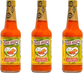 Marie Sharp&rsquo;s Fiery Hot Habanero Pepper Sauce, 10 oz &ndash; Extra Hot Belizean Hot Sauce with Intense Heat & Flavor &ndash; All-Natural, Gluten-Free (Pack of 3)