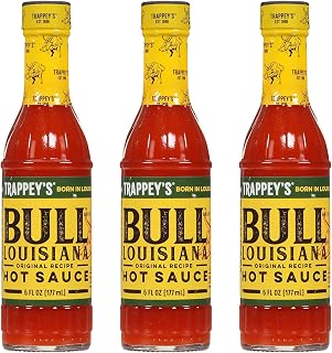 Trappey's Bull Brand Louisiana Hot Sauce, 6 Ounce (Pack of 3)