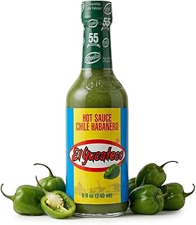 El Yucateco Green Habanero Hot Sauce, Authentic Mexican Chile Habanero Sauce, 8 fl oz (240 ml), Gluten Free (Pack of 1)