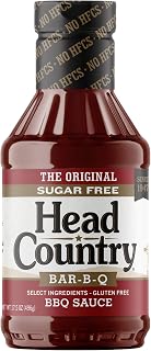 Head Country Sugar Free BBQ Sauce, Original, 17.5 oz, Sweet, Savory