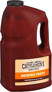 Cattlemen's Memphis Sweet BBQ Sauce, 1 gal - One Gallon of Sweet Memphis Barbeque Sauce, Best on Wings, Ribs, Burgers and More