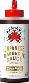 Bachan's Japanese Barbecue Sauce, Sweet Honey, 17 Oz Bottle | Sweet BBQ Sauce, Cold-Filled, Non GMO, No Preservatives, Vegan and BPA free