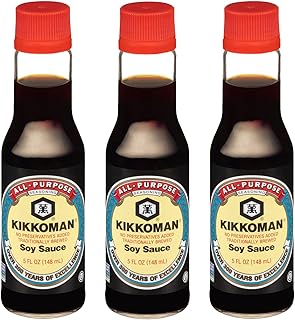 Kikkoman Naturally Brewed Soy Sauce, 5 Ounce (Pack of 3)