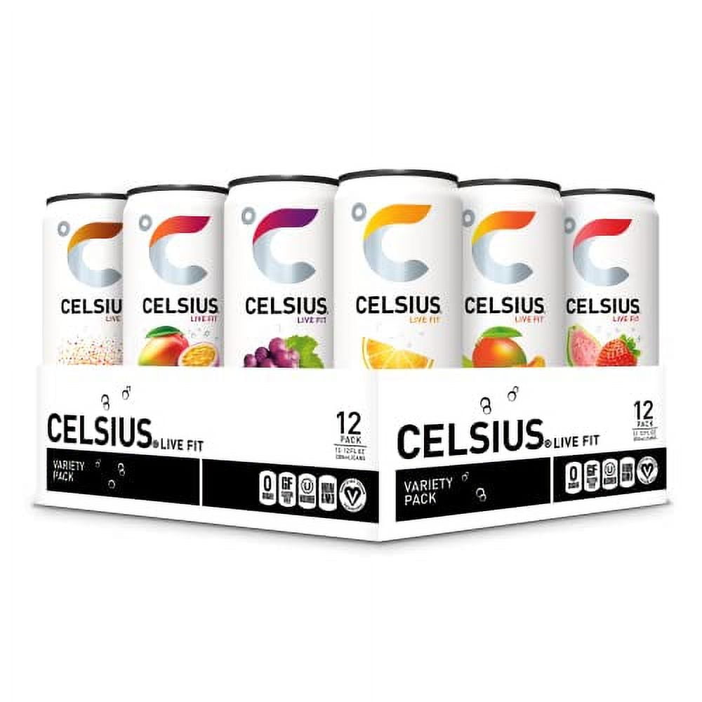 CELSIUS Assorted Flavors Official Variety Pack, Functional Energy Drinks, 12 fl oz (Pack of 12)