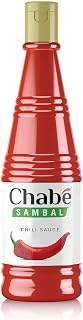 Chab&eacute; Sambal Chili Hot Sauce, 10.9 Oz, Spicy Sriracha Style, No MSG, Gluten Free, Vegan, Made with Chili & Garlic, Halal