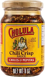 Cholula Chili Crisp Sauce, Chiles & Pepitas, Crunchy Topping for Tacos, Tostadas, Eggs, Pizza and More, 8 oz