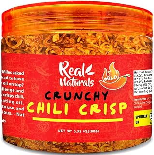 Chili Crisp (medium spicy) chilli crisp oil "without the oil". Crispy chili crunch with garlic, onion. For ramen toppings, salads, sushi extra umami. Secret crunchy condiment
