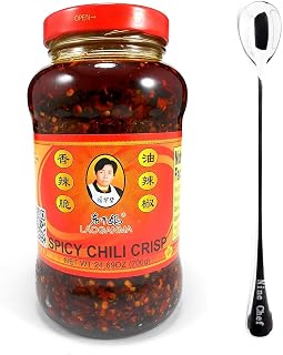 Lao Gan Ma Spicy Chili Crisp Hot Sauce Family/Restaurant Size 24.69 Oz.(700 g.) + Only one Free NineChef Spoon