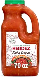 HERDEZ Salsa Casera, Medium, 70 oz Jug | Authentic Mexican Homestyle Salsa for Tacos, Chips & Dips
