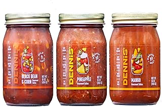 Dennis&rsquo; Gourmet Salsa Variety Pack &ndash; Low Sugar, All‑Natural, 3&times;16 oz Jars