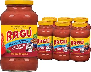 RAG&Uacute; Old World Style Sauce Flavored with Meat, Perfect for Italian Style Meals at Home, 24 OZ (Pack of 6)