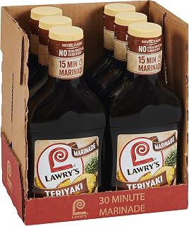 Lawry's Teriyaki with Pineapple Juice Marinade, 12 fl oz (Pack of 6)