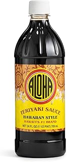 Aloha Shoyu Hawaiian Teriyaki Sauce, Sweet Marinade, 24 oz | Authentic Hawaiian teriyaki sauce with sweet, savory flavor for grilling, glazing and marinades.