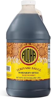 Aloha Shoyu Hawaiian Teriyaki Sauce, Sweet Marinade, 1/2 Gallon | Bulk Hawaiian teriyaki sauce for restaurants, catering, grilling and flavorful marinades.