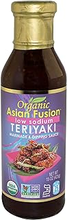 Asian Fusion Low Sodium Teriyaki Sauce, 15 Ounce - Non-GMO, Organic Certified, Kosher & Gluten Free