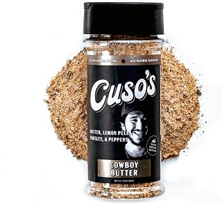Cuso&rsquo;s Cowboy Butter Seasoning &ndash; Roasted Garlic Butter Herb Rub for Steak, BBQ, Smoking & Grilling &ndash; Great Tasting&ndash; 1 Count BBQ Seasoning