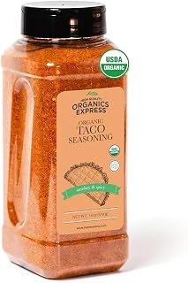 Organic Taco Seasoning &ndash; Bold & Authentic Flavor| All-Natural, Gluten-Free & Non-GMO | Perfect for Tacos, Fajitas, Burritos, and Tex-Mex Dishes (18 oz. Large Bulk Pack)