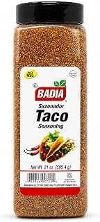 Badia Taco Seasoning, 21 oz &ndash; Authentic Blend of Spices for Tacos, Burritos, Fajitas, Ground Beef, Chicken & Vegetarian Dishes