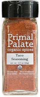 Primal Palate Organic Taco Seasoning. Cleanest ingredients, no junk no fillers. Best taco seasoning for quick and easy meals. Great for meat, carnitas, and chicken.