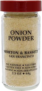 Morton & Bassett Onion Powder, 2.3oz &ndash; Salt-Free, Non-GMO, Spice for All Purpose Cooking