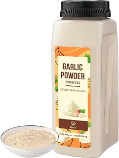 Soeos Garlic Powder 22 Ounce(624 g), Garlic Powder Seasoning, Additive Free, Non-GMO, Garlic Seasoning for Flavor Vegetables, Grilled Meats, Salads, Dressings and More, Culinary Grade