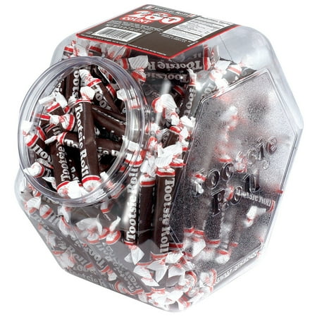 Tootsie Roll 280 Count Tub, Chocolate, 3" Long Pieces, 98 Ounce Jar