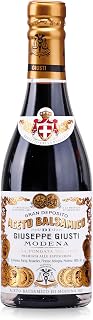 Giusti 2 Gold Medals Balsamic Vinegar of Modena IGP - 8.45 fl oz | Notes of ripe fruit, licorice, and black pepper. Balanced flavor for pasta, cheese, or cocktails. Matured in oak barrels.
