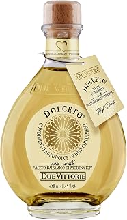 Due Vittorie Dolceto White Balsamic Vinegar Dressing - Made with White and Traditional Balsamic Vinegar - Vinaigrette Dressing 8.45fl oz / 250 ml (Pack of 1)