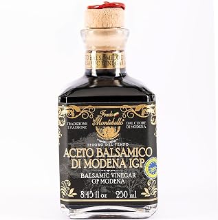Premium Balsamic Vinegar of Modena 8.45 fl.oz. by FONDO MONTEBELLO | Dense and Delicious Balsamic Vinegar, Perfect to Enhance Meats, Salads, Cheeses and Desserts - Imported from Italy
