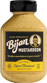 Bijan Mustardson Gourmet Dijon Mustard, Bold & Smooth 9 oz &ndash; Premium Spicy Condiment for Sandwiches, Pretzels, Burgers