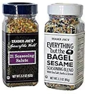 Trader Joes Everything but the Bagel Sesame Seasoning Blend and Trader 21 Seasoning Salute Blend bundle