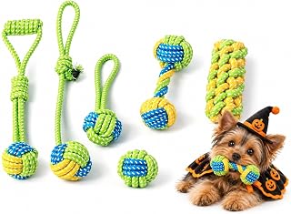 6 Pack Rope Toys for Dogs Aggressive Chewers, Prevents Boredom and Dental Cleaning for All Dog Sizes, Cotton Dog Tug Rope Toy for Instinctual Play, Exercise, and Training